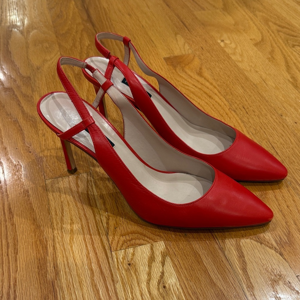 Red Slingback Heels